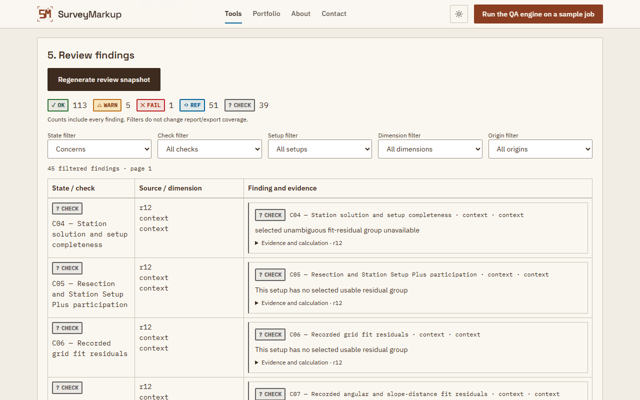 New tool · synthetic preview of Field-to-Office QA